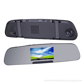 Rear View Mirrors/Mobile DVRs, Ambarella A7, Super HD 4.3-inch, LCD 120°/WDR, HDR Night Vision